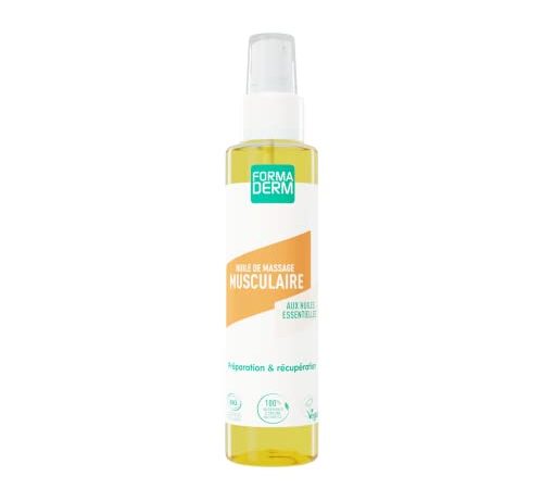 Formaderm - Huile de Massage Musculaire - Arnica et Gaulthérie - Huile de Massage Bio et Vegan - Utilisée par les Kinésithérapeutes - 100% Naturelle - Fabrication Française - Flacon Pompe 100 ml