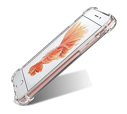 GANAN Coque Compatible avec Iphone 8/7/ SE 2020/ SE 2022, Transparente, Anti Choc, Anti Rayures, Silicone TPU Souple, Coque Souple