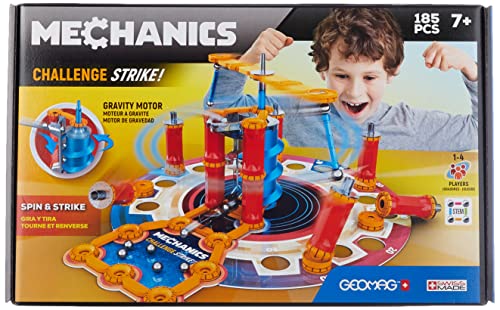 Geomag, MECHANICS - Challenge 185 pcs, STRIKE, Jouet pour enfants dès 7 ans, GMH01