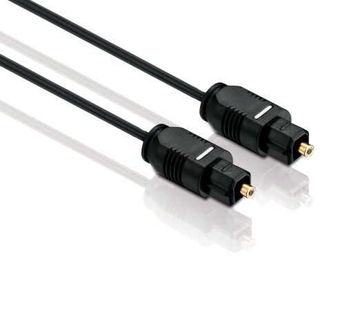 HDSupply TC010-015 Câble audio Toslink S/PDIF, fibre optique, plug-plug, Ø 2,2 mm, 1,50 m, noir