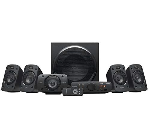 Logitech Z906 Système de Haut-Parleurs avec Son Surround 5.1, Certifié THX, Dolby & DTS, 1000 Watts en Puissance, Multi-Dispositifs, Entrées Multiples, Télécommande, Prise EU/France, PC/PS4/Xbox/TV