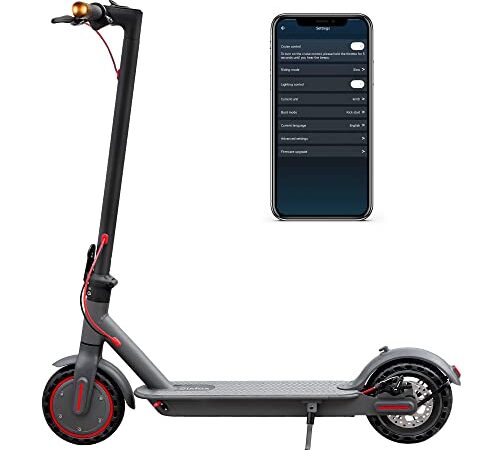 Sixfox TX01 Trottinette Electrique Adulte avec Clignotants, 30km Autonomie, 8.5" Pneus Solides, 350W Moteur Puissant, 25Km/h Vitesse Max, Écran LCD, Capacité de Charge 120KG