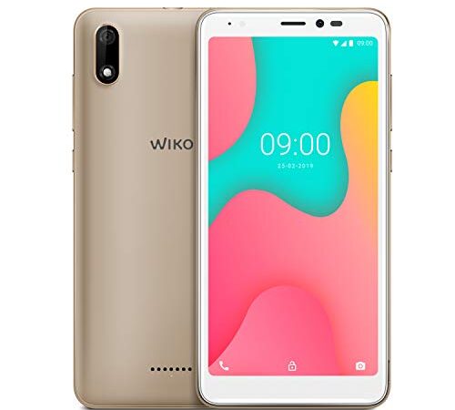 Wiko Y60 Smartphone débloqué 4G (Ecran 5, 45 Pouces - 16 Go - Micro-SIM/Nano-SIM + Emplacement Micro SD pour mémoire Extensible jusqu'à 128Go) Gold